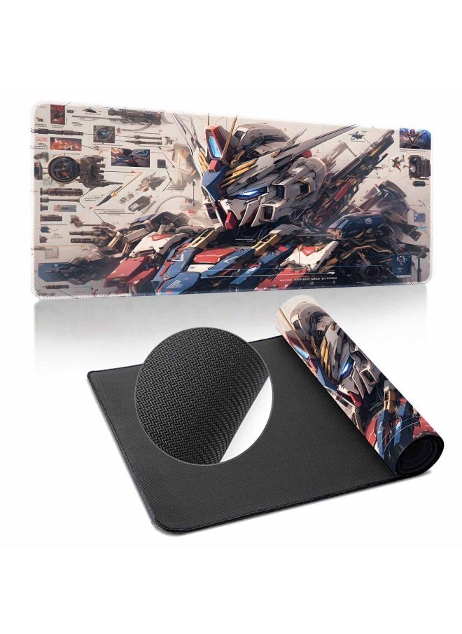 Generic - Gundam Mouse Pad Oversized Machine Warfare Boys Science And Technology Sense Computer Keyboard Pad Learning Games Dormitory Non-Slip Table Pad-Color:400*900*2mm-Pattern:Up To ① Paragraph 2 - Image 1