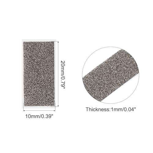 MECCANIXITY Nickel Foam Electrode, Button Battery Electrode Disc Nickel Foam Sheet Porous Foam Ni 20x10x1mm with Adhesive Pack of 300, Grey - Image 2