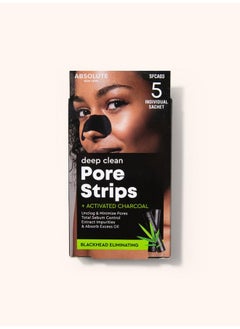Absolute New York Charcoal Deep Clean Pore Strips Women Makeup Cosmetic Accessories Longlasting Formula Ideal For All Skin Types  - Image 1