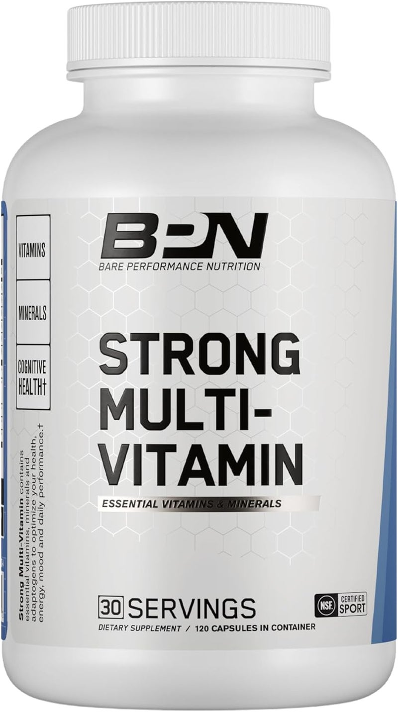 BARE PERFORMANCE NUTRITION BPN Strong MultiVitamin Foundational Health Improved Mood and Sleep Adaptogens Improved Cognitive Health - Image 1