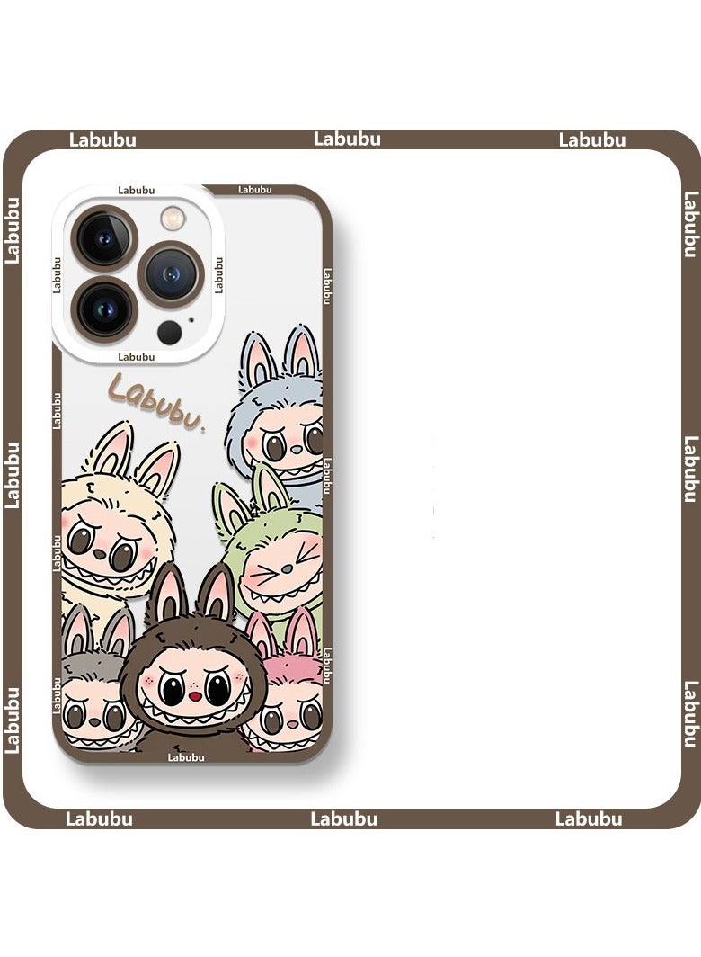 LABUBU Cute labubu Compatible with iPhone Liquid Silicone Case, Full Body Protective Cover, Shockproof, Slim Phone Case for iphone  16Pro Max