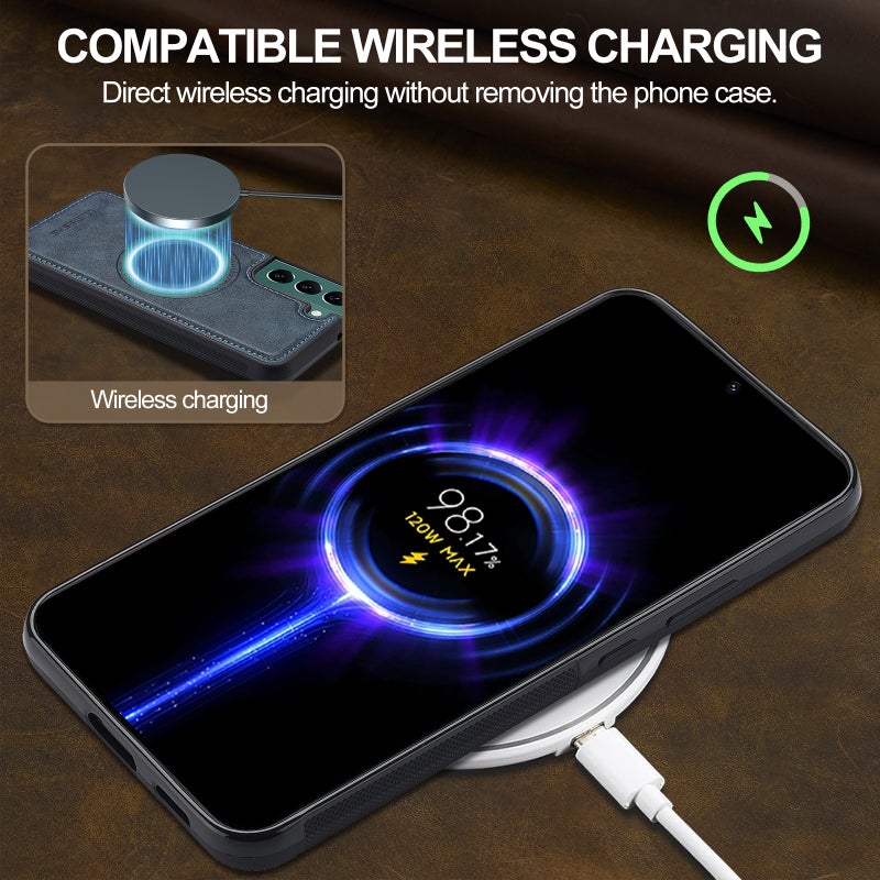 BURAQ Case Cover For Samsung Galaxy S21 FE 5G LC.IMEEKE Magsafe Phone Case(Blue) - Image 5