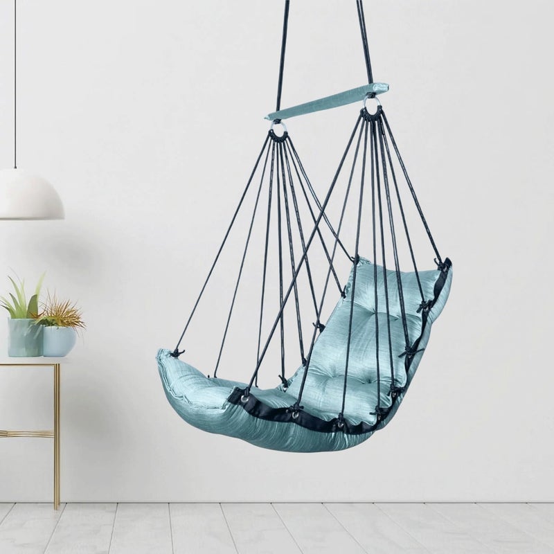 JULJULIA أرجوحة للشرفة - جولا مميزة للبالغين للمنزل، جولا آمنة للأطفال، كرسي معلق للشرفة الداخلية، تصميم متين ومريح، سهولة التركيب والصيانة - JJ_Low-K-SEA الأخضر - Image 1