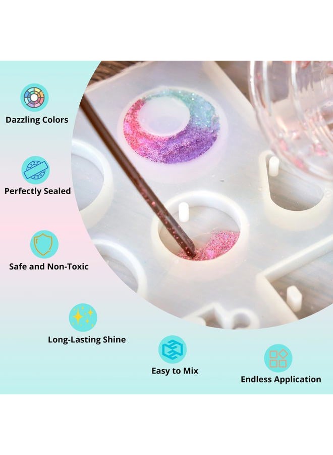 HTVRONT Pink Fine Glitter for Crafts - 50g/1.76oz Ultra Glitter for Resin, 1/128''Portable Extra Fine Glitter Powder for Nails, Tumblers, Ornaments, Makeup, Body Resin Glitter Bulk, Pink Glitter - Image 3
