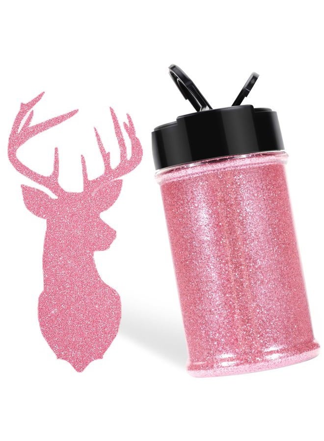 HTVRONT Pink Fine Glitter for Crafts - 50g/1.76oz Ultra Glitter for Resin, 1/128''Portable Extra Fine Glitter Powder for Nails, Tumblers, Ornaments, Makeup, Body Resin Glitter Bulk, Pink Glitter - Image 1