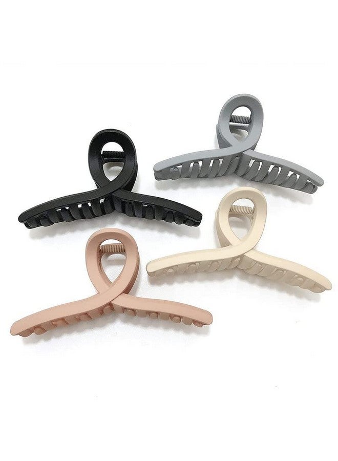 تشاندركاش مشابك شعر CHANDERKASH مقاس كبير 3.5 بوصة غير قابلة للانزلاق، مشبك فراشة كبير غير لامع - شعر رقيق ورفيع للنساء - Image 1