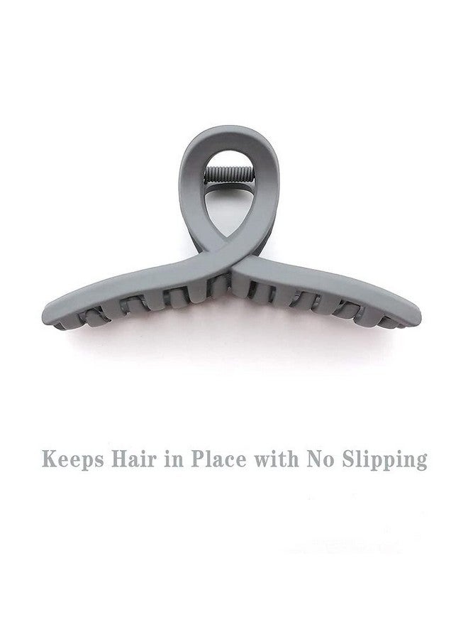 تشاندركاش مشابك شعر CHANDERKASH مقاس كبير 3.5 بوصة غير قابلة للانزلاق، مشبك فراشة كبير غير لامع - شعر رقيق ورفيع للنساء - Image 3