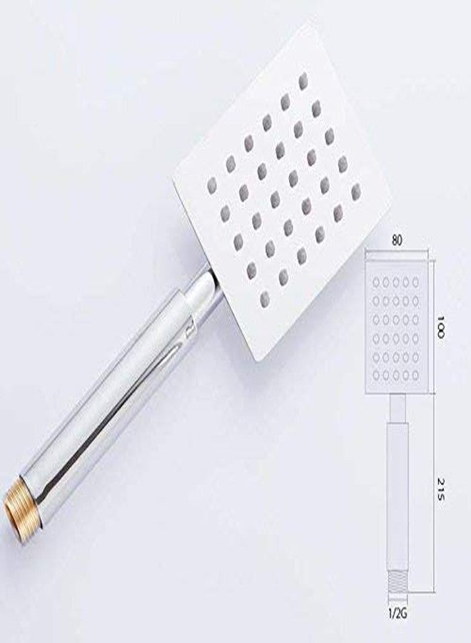 BATH GURU Square Tube Pipe and Wall Stand Ultra Slim Hand Shower, 9 Inch with 1.5 m Shower, Silver, Large - Image 3