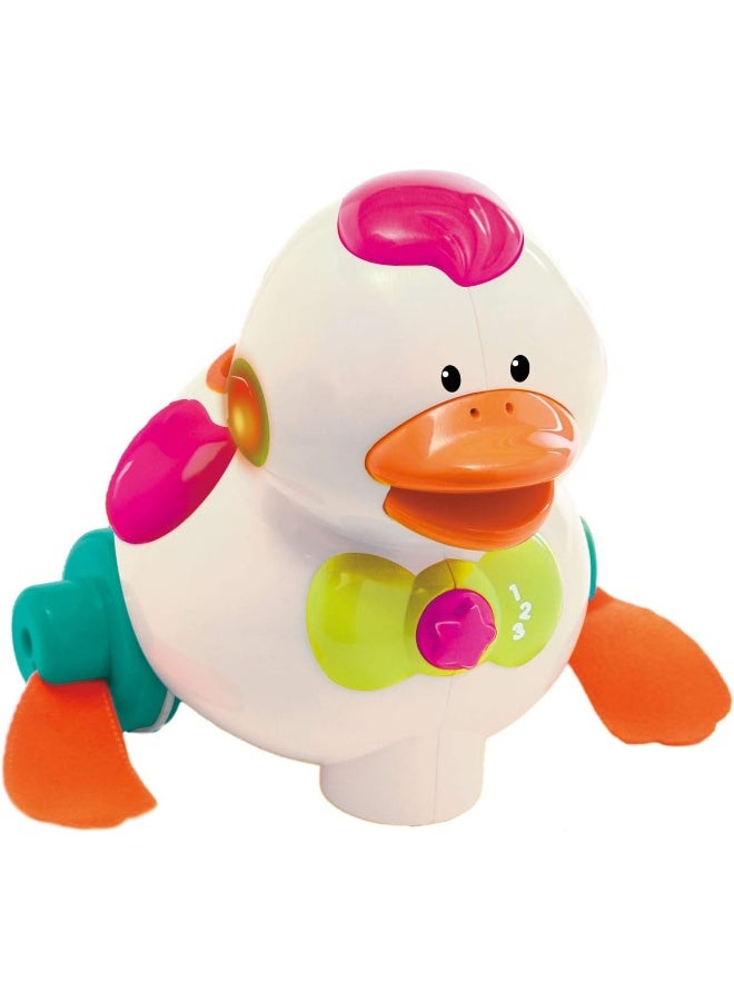 Auby Sing N Waddle Duck For Baby Learning With Motorized, Musical Friend To Encourage Crawling, 3 Fun Modes Of Play, Includes 2 Colorful Duck Eggs For 9 Months+ - Image 1