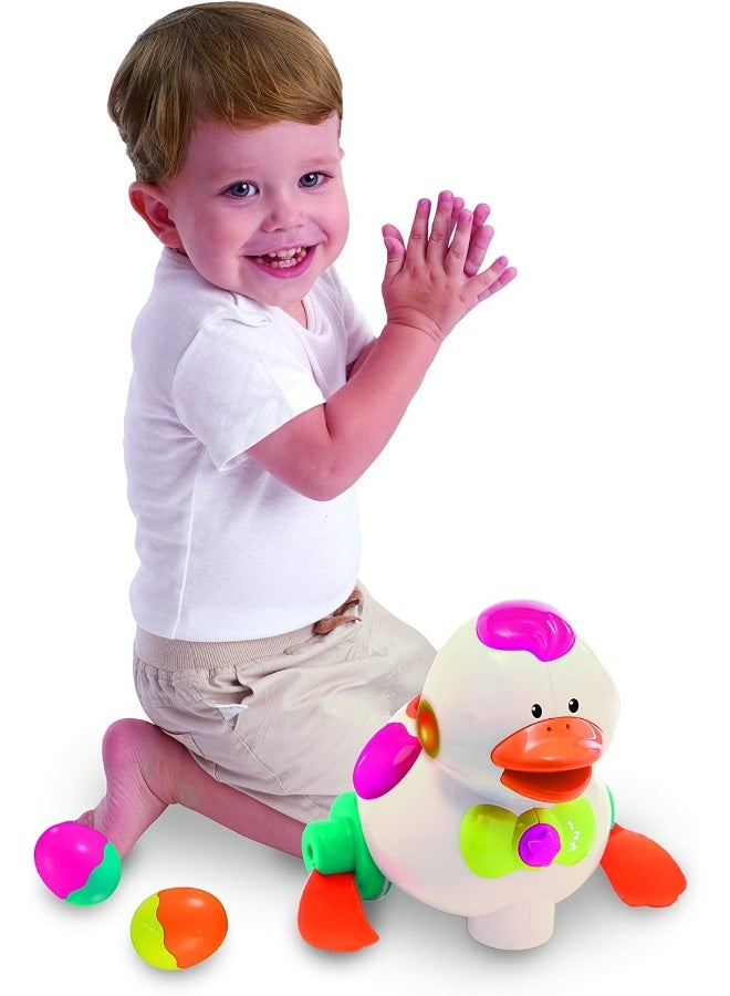Auby Sing N Waddle Duck For Baby Learning With Motorized, Musical Friend To Encourage Crawling, 3 Fun Modes Of Play, Includes 2 Colorful Duck Eggs For 9 Months+ - Image 2