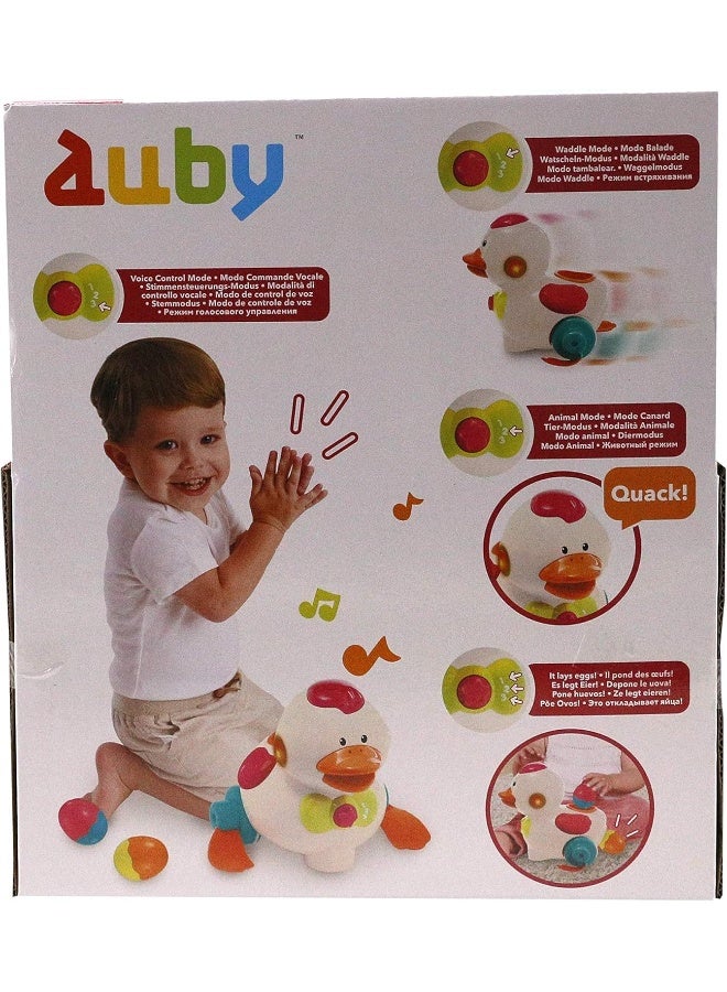 Auby Sing N Waddle Duck For Baby Learning With Motorized, Musical Friend To Encourage Crawling, 3 Fun Modes Of Play, Includes 2 Colorful Duck Eggs For 9 Months+ - Image 5