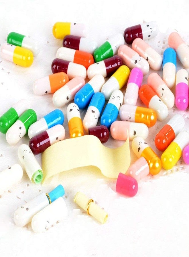 Wetco Message in a Bottle Capsule Letter Cute Love Friendship Half Color Pill, Plastic, Assorted Color - 50 Pcs - Image 4