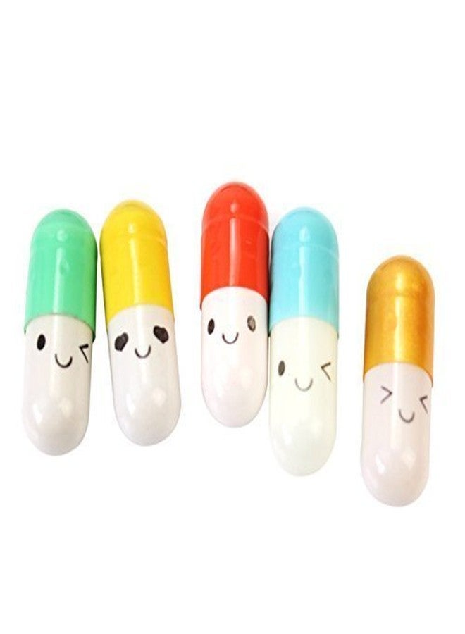 Wetco Message in a Bottle Capsule Letter Cute Love Friendship Half Color Pill, Plastic, Assorted Color - 50 Pcs - Image 2