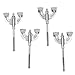 Marsrut Marsrut 4-Pack Chrome Bass Drum Claws and Tension Rods Set - Percussion Instrument Accessories for Drum Hardware Parts  - Image 2
