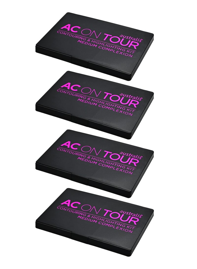 Australis Pack Of 4- AC On Tour Contour Highlight Palette Medium Complexion - Image 1
