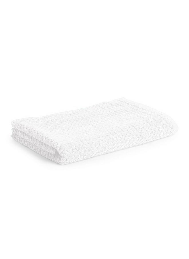 SPACES Spaces 100% Cotton Large (70 Cm X 150 Cm) | 400 Gsm Dobby Solid Bath Towel (White)- Genesis  - Image 2