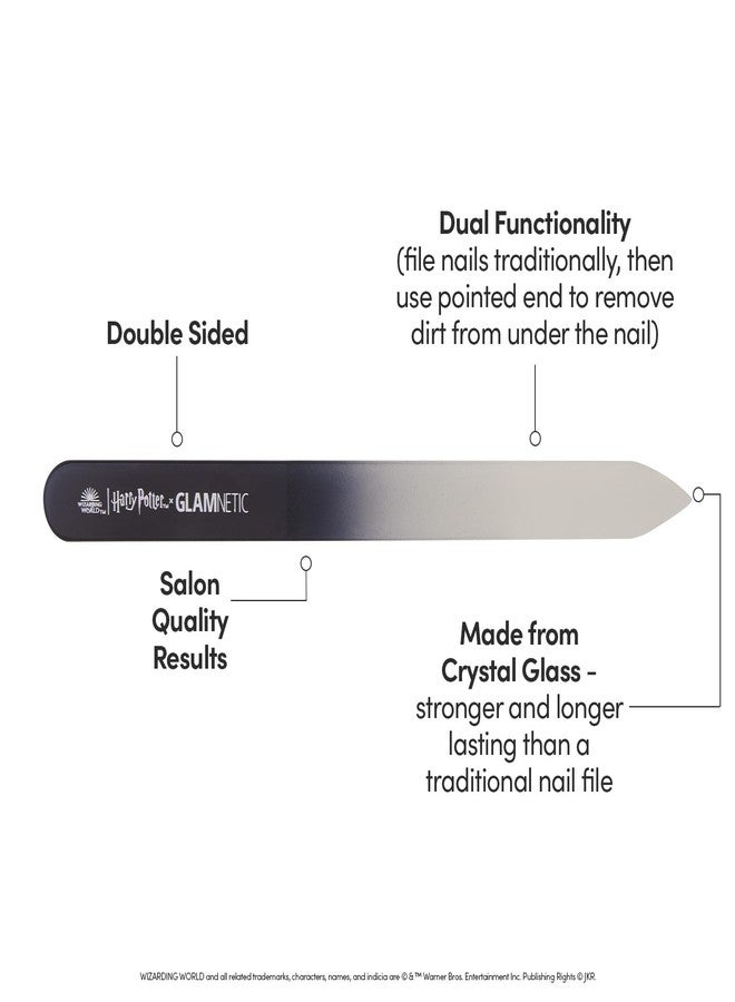 Glamnetic مبرد أظافر هاري بوتر™ × جلامنيتيك زجاجي كريستالي | مبرد أظافر شامل لتشكيل، تنعيم وتلميع | خفيف الوزن وسهل الاستخدام - Image 4
