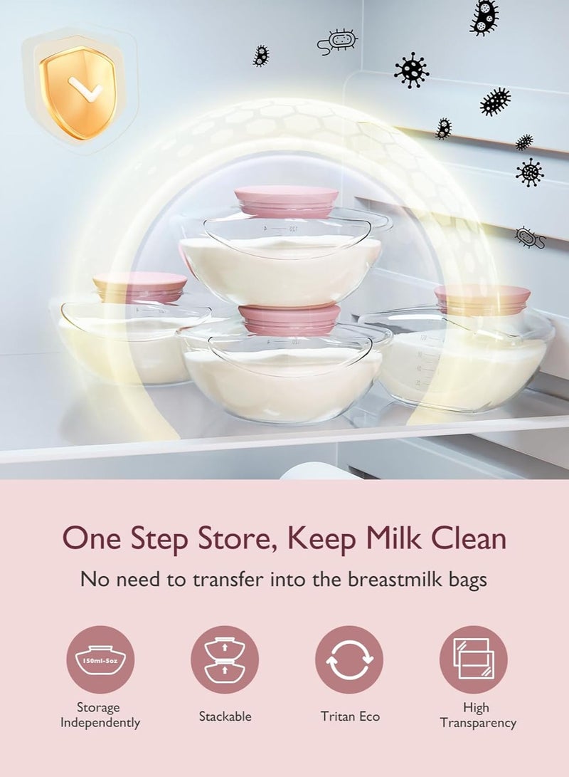 M9 Breast Pump Hands-Free Mobile Flow, App Discreet Control with Personalized Multi-Modes and 15 Levels, Independent Breastmilk Storage, Wearable M9 Breast Pump 24mm