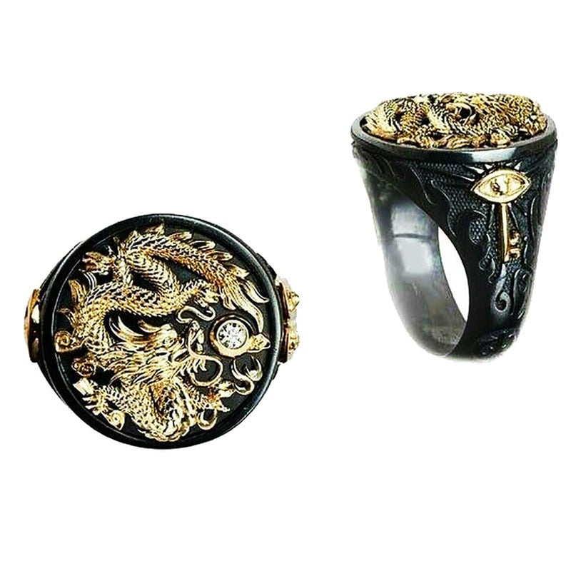 RUVEE Turkish Stainless Steel Religious Riverette Metallic Plated Rings for Men & Boys - Image 3