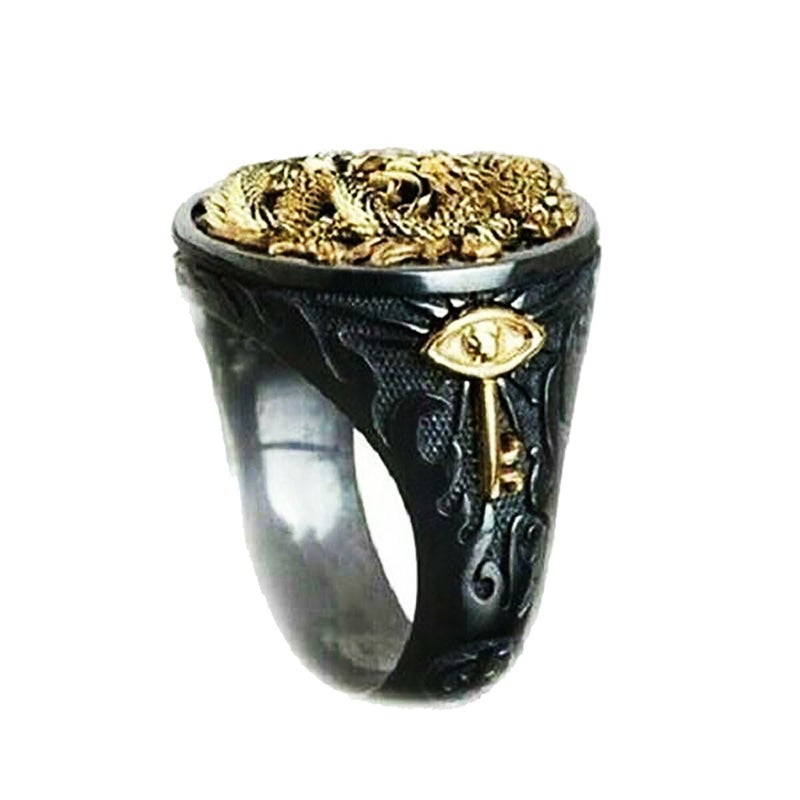 RUVEE Turkish Stainless Steel Religious Riverette Metallic Plated Rings for Men & Boys - Image 2