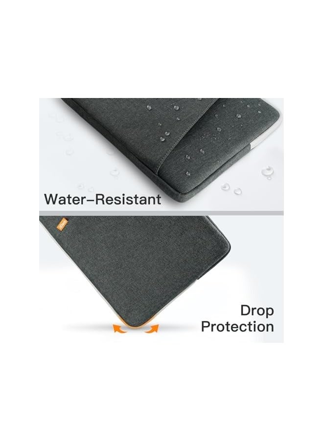 Jetech Laptop Sleeve for 13.3-Inch MacBook Air/Pro, 14-Inch MacBook Pro 2021 M1, 13-13.6 Inch Notebook, Waterproof Shock Resistant Bag Case with Accessory Pocket (Dark Grey) - Image 5