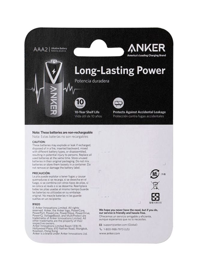 Anker Pack Of 2 AAA Alkaline Batteries - Image 2