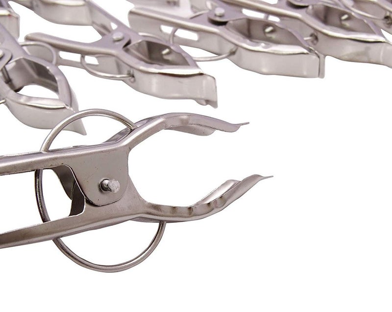 Kuber Industries 12 Piece Steel Cloth Drying Clip, Silver (CTKTC0342) - Image 5