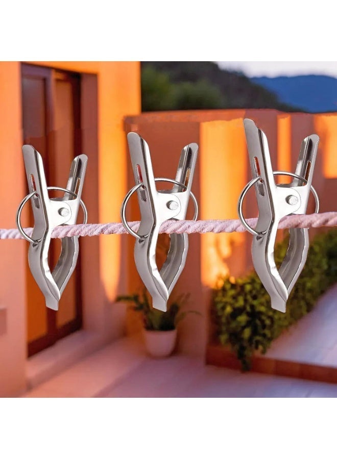 Kuber Industries 12 Piece Steel Cloth Drying Clip, Silver (CTKTC0342) - Image 4