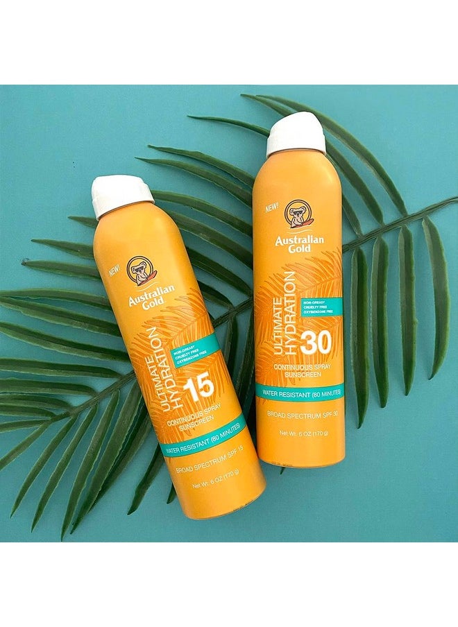 Australian Gold Continuous Spray Sunscreen Spf 30 6 Ounce Dries Fast Broad Spectrum Water Resistant Nongreasy Oxybenzone Free Cruelty Free  - Image 2