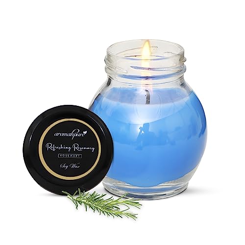Aromahpure Big Matki Candle (30 Hours) | Rosemary Scented Candle | 100% Soy Wax, Smokeless Candle | Pack of 1 | Long Lasting Aroma Candles| Scented Candles for Home D�cor - Image 1