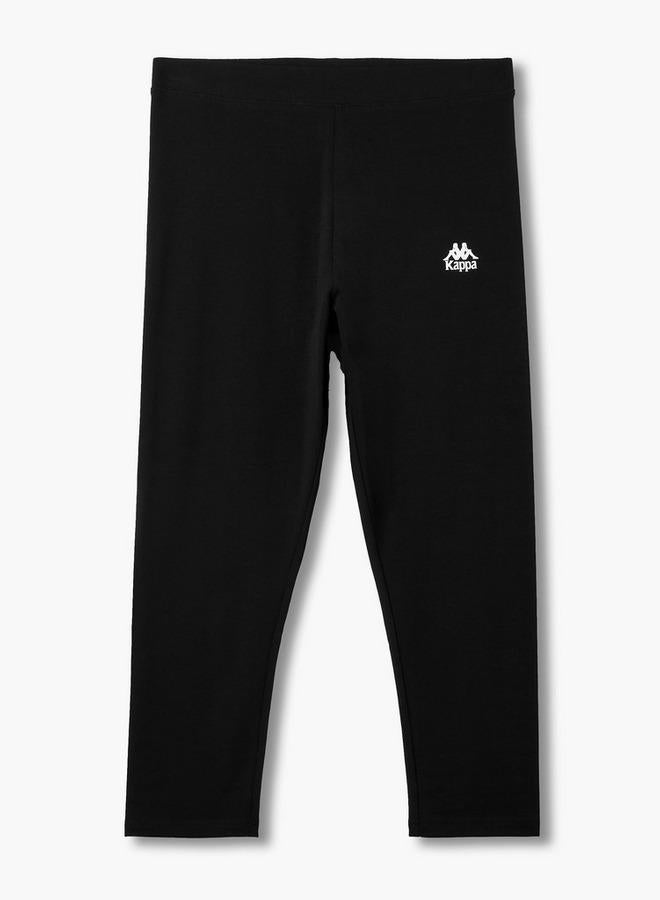 Kappa Pack of 2 Mid-Rise Cropped Leggings with Logo Design - Image 4