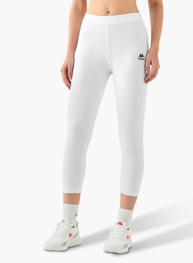 Kappa Pack of 2 Mid-Rise Cropped Leggings with Logo Design - Image 2