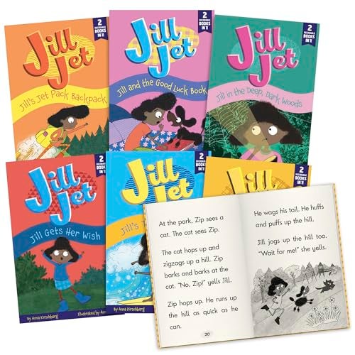 Junior Learning Jill Jet Decodable Reader Chapter Books Boxed Set 12 Decodable Stories in 6 Books Grades 13Science of Reading Program - Image 1