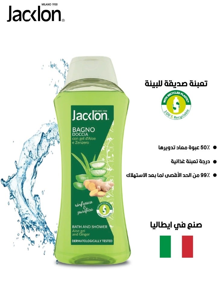 JACKLON BATH & SHOWER ALOE GEL & GINGER 1000ML  - Image 2
