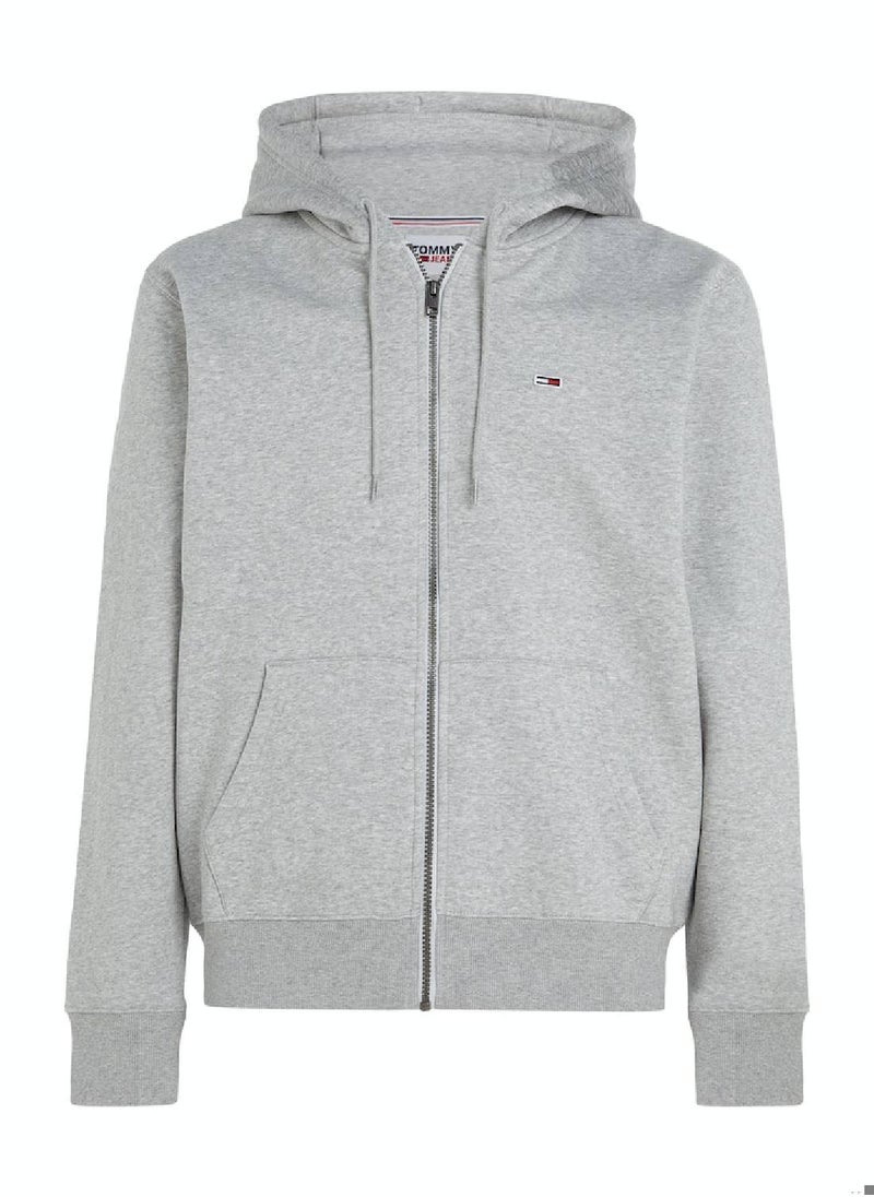 Men's Organic Cotton Fleece Zip-Thru Hoody Sweatshirt, Grey - pzsku/Z327EA4DEE46304195FB6Z/45/_/1723744007/f93a10a0-eaa0-4fd5-9d3b-08e2334da371