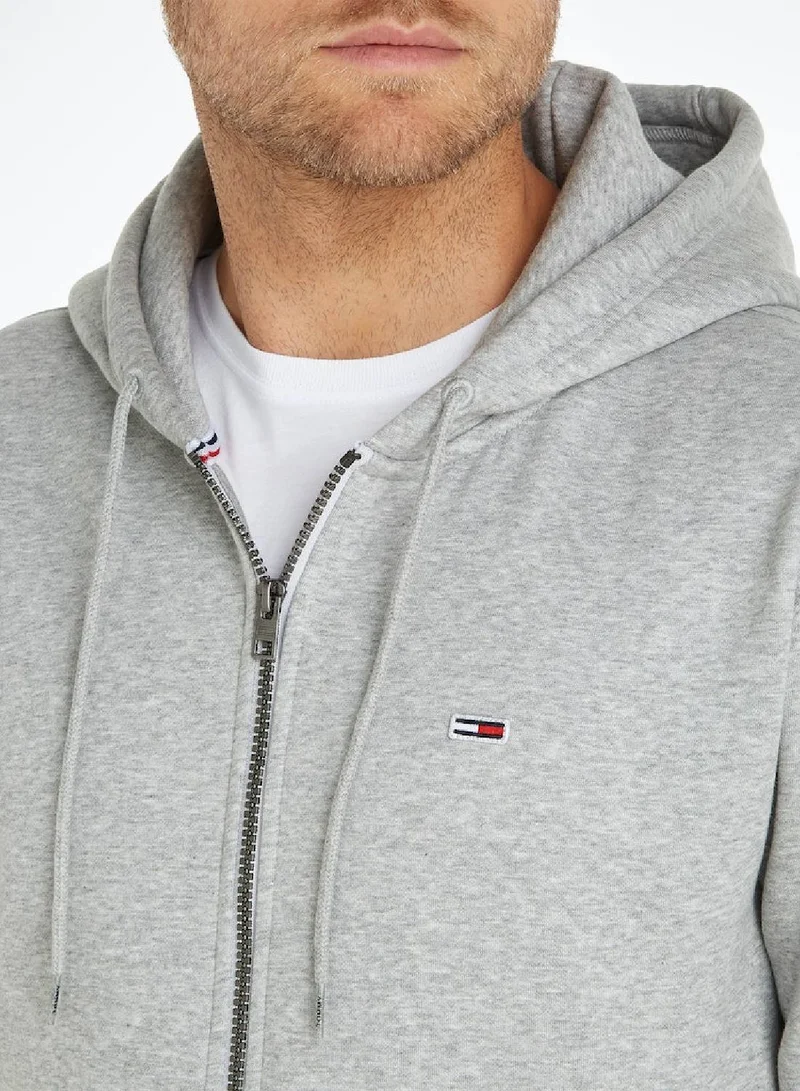 TOMMY JEANS Fleece Zip-Thru Hoody Sweatshirt