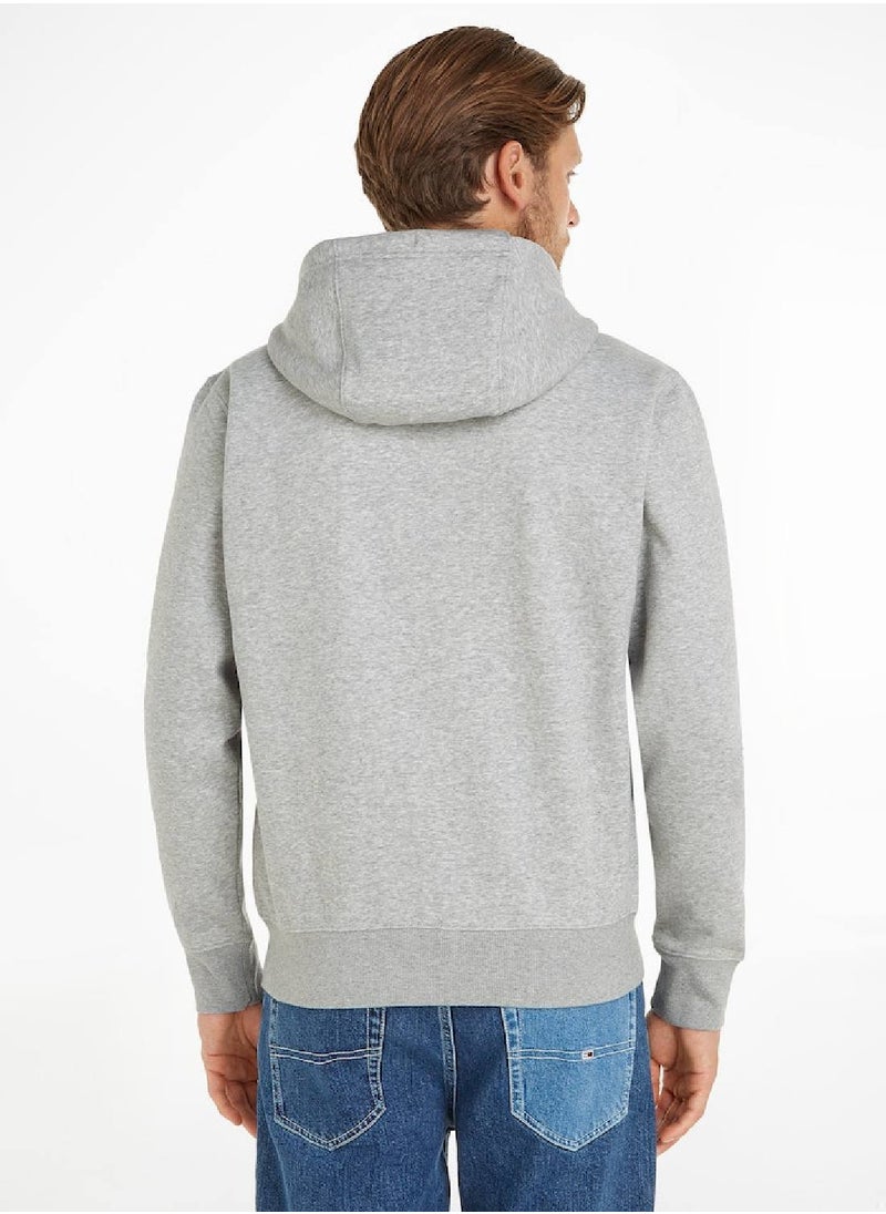 Men's Organic Cotton Fleece Zip-Thru Hoody Sweatshirt, Grey - pzsku/Z327EA4DEE46304195FB6Z/45/_/1723744198/78880ed5-89e0-4534-921b-7fe035f2736c