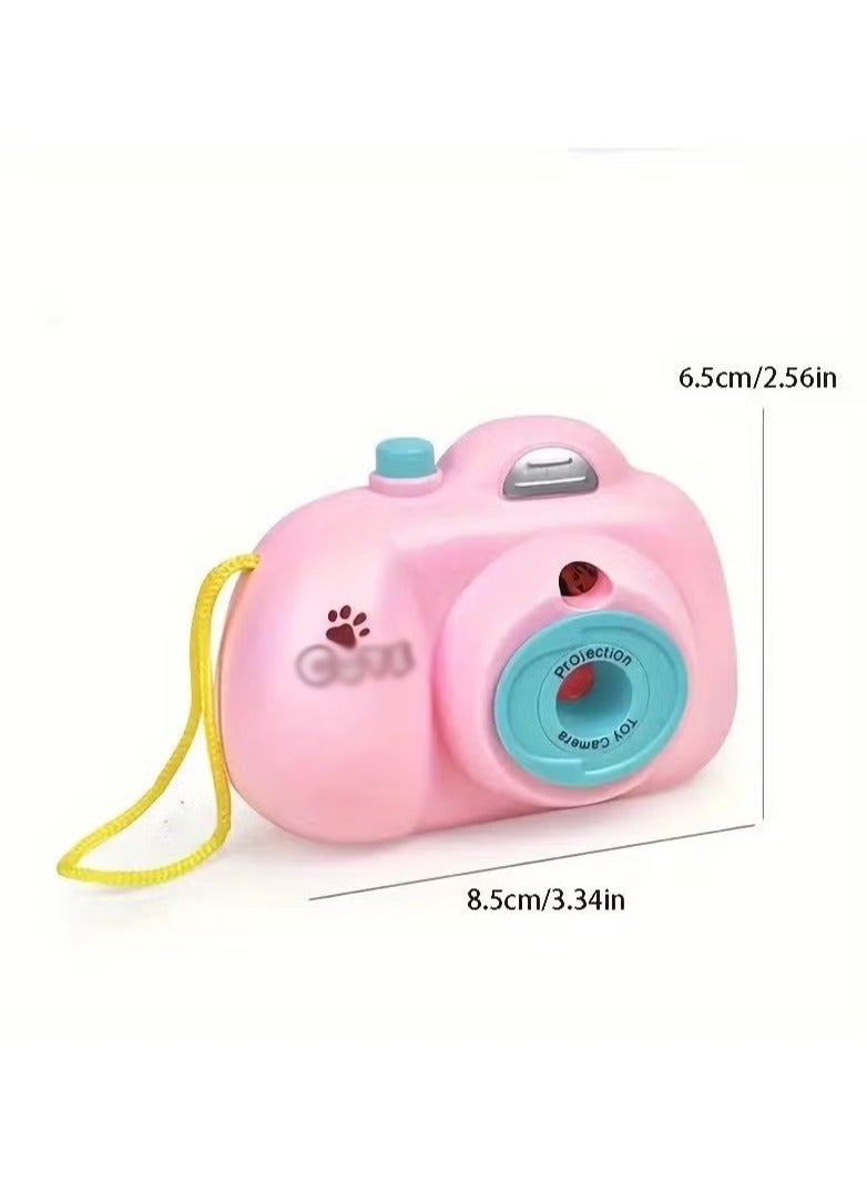 1pc Mini Camera Projection Flashlight Toy, Viewfinder Camera with Projector, Battery Powered Projector with Wildlife Slideshow, Party Gifts, Party Supplies, Kids Party Gifts (Pink, Blue, Yellow Random One Color)  - Image 4
