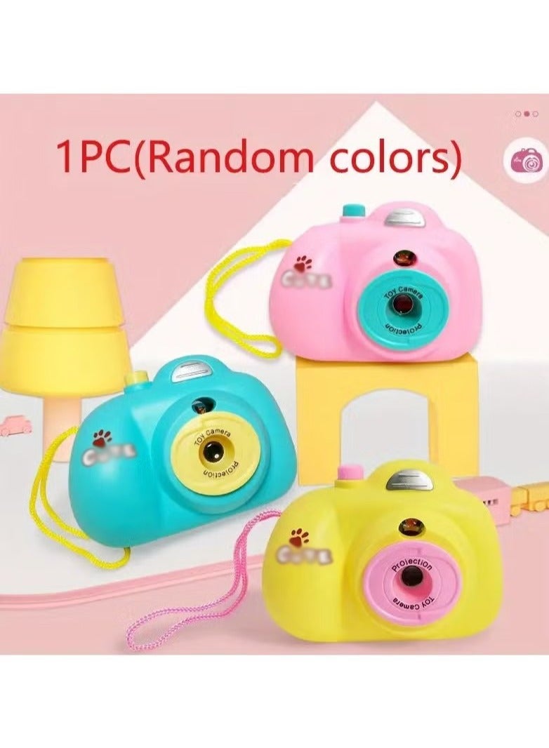 1pc Mini Camera Projection Flashlight Toy, Viewfinder Camera with Projector, Battery Powered Projector with Wildlife Slideshow, Party Gifts, Party Supplies, Kids Party Gifts (Pink, Blue, Yellow Random One Color)  - Image 1
