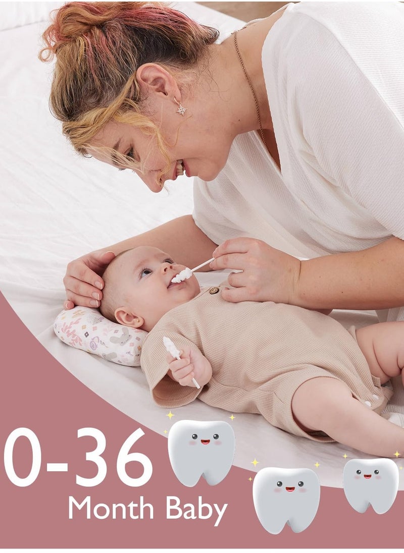 Momcozy - Baby Tongue Cleaner Gauze, Baby Toothbrush Disposable Oral Cleaner, Toddler Toothbrush for Tooth Mouth Gum Clean, Infant Toothbrush Oral Cleaning Stick, Baby Oral Cleaner Newborn, 40 Count - Image 1