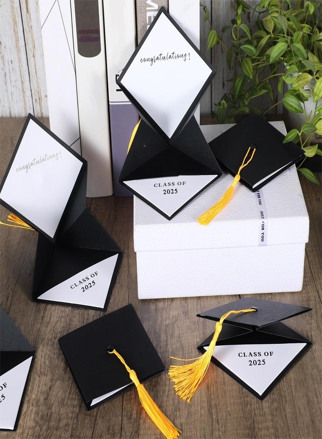 Janlaugh 10 Pcs Graduation Cap Money Holders with Gold Tassel Gift Grad Hat cardholders Black College Grad Money Holder Box Gift Give Clip for Graduation School Party Supplies - Image 3