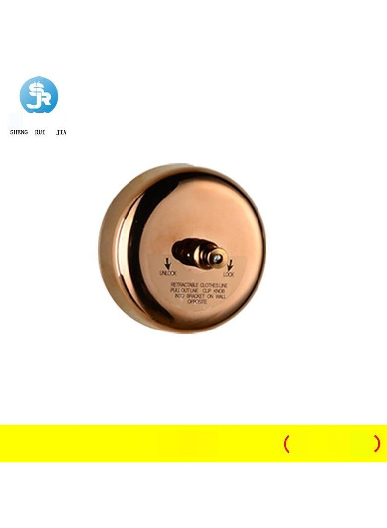 Loquat Stainless Steel Telescopic Nylon Rope for Bathroom and Balcony(Rose Gold Nylon Without Casters Punch)