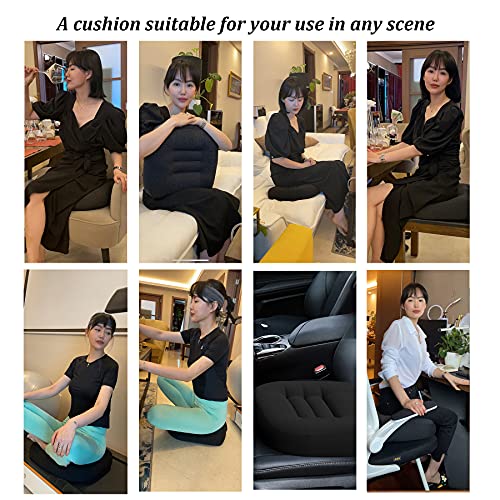 WSGJHB Seat Cushions for Office Chairs, Desk Chair Cushion for Long Sitting, Office Chair Pad Sitting Seat Pillow for Office Chair, Trucks,Car, Home,Wheelchair, Angle Lift Seat Cushion - Image 2