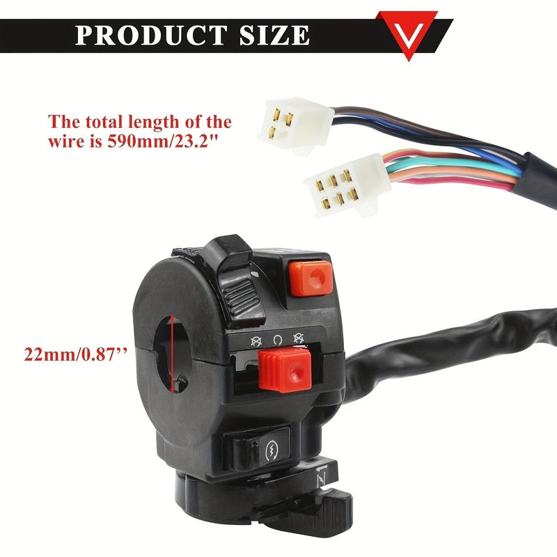 5 Function Choke Kill Light Switch Assembly for 50cc 300cc ATVs Taotao Sunl Roketa - Image 2