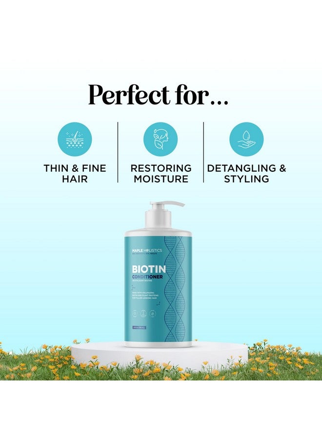 مايبل هوليستكس بلسم البيوتين المكثف للشعر الخفيف بلسم البيوتين والكولاجين لعلاج الشعر الجاف بالإضافة إلى العناية بالشعر الناعم بلسم خالٍ من الكبريتات والبارابين والسيليكون للشعر الجاف التالف - Image 2