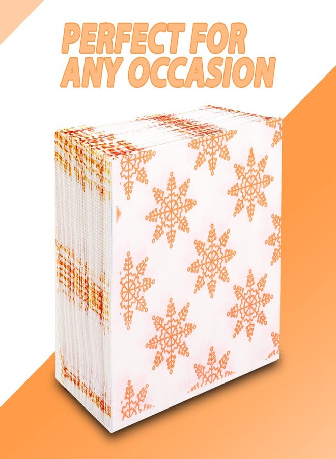 BREEZE Cocktail Napkins 2 Ply Paper Serviettes Extra Soft & Absorbent Printed Tissue Fabric 50s Napkin Pack of 6 (Brown, Blue And Orange) - Image 5