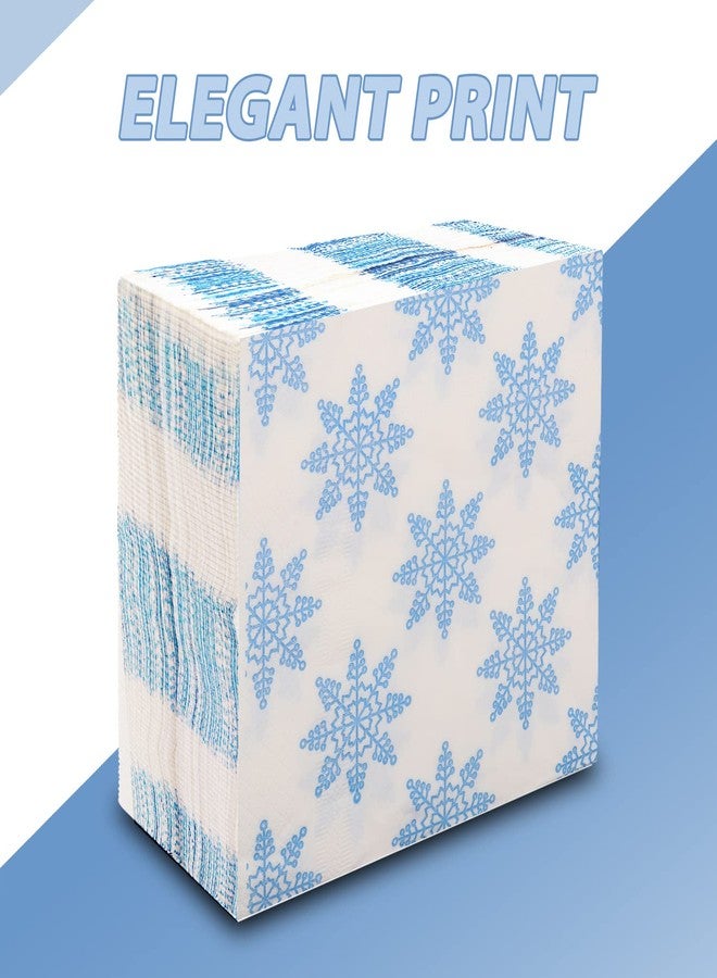 BREEZE Cocktail Napkins 2 Ply Paper Serviettes Extra Soft & Absorbent Printed Tissue Fabric 50s Napkin Pack of 6 (Brown, Blue And Orange) - Image 4