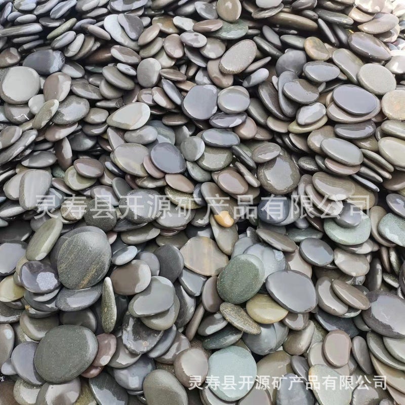 أحجار بيضاوية مسطحة إبداعية للرسم للأطفال، DIY، سوداء - Image 5