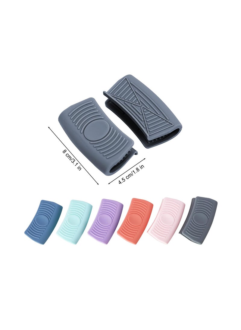Excefore Silicone Pot Handle Sleeve, Reusable Cast Iron Handle Cover, Anti-Slip Silicone Skillet Handle Cover Washable for Frying Cast Iron Skillet Metal Pan, 6 Colors(Set of 12)  - Image 2