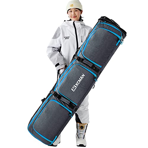 XCMAN Padded Snowboard Bag Expandable Snowboard Bag for Air Travel Adjustable Ski Bag Length 63-75In - Image 1